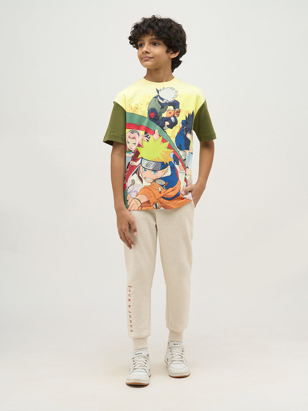 Boys Naruto Jujutsu Power Clash Print T-shirt