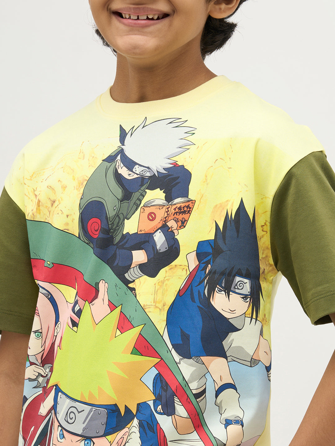 Boys Naruto Jujutsu Power Clash Print T-shirt