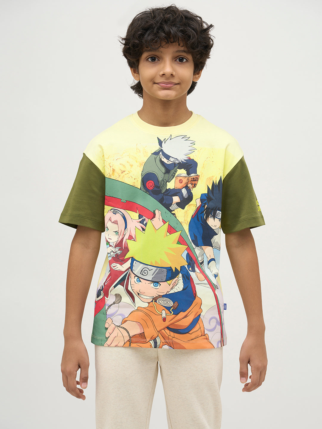 Boys Naruto Jujutsu Power Clash Print T-shirt