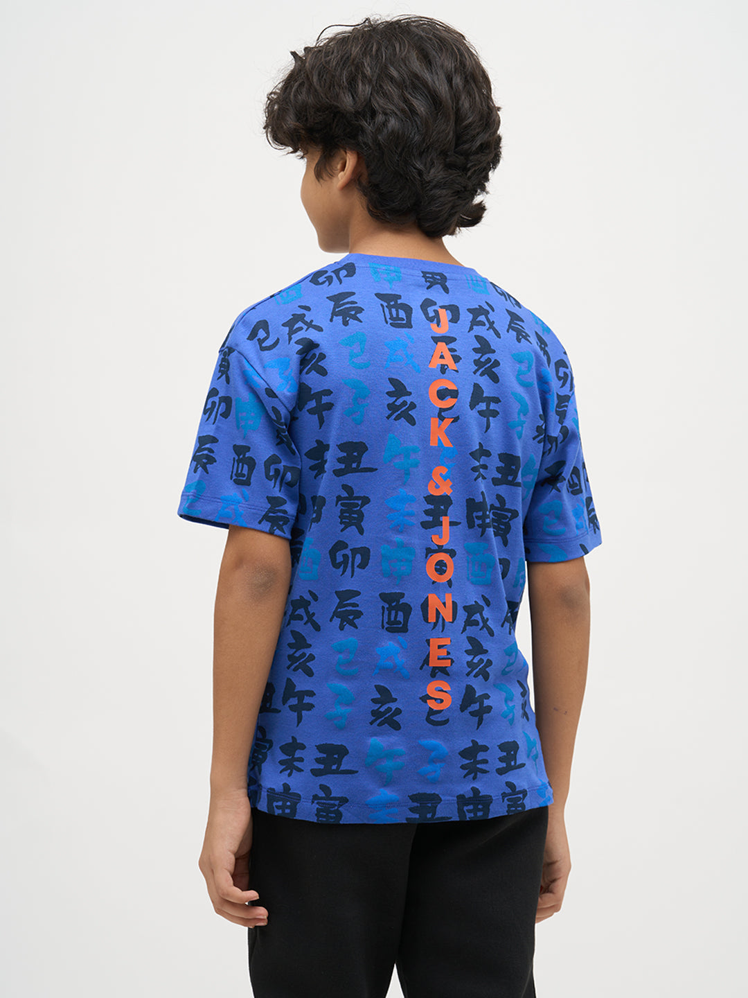 Boys Naruto Print Cotton T-shirt - Blue