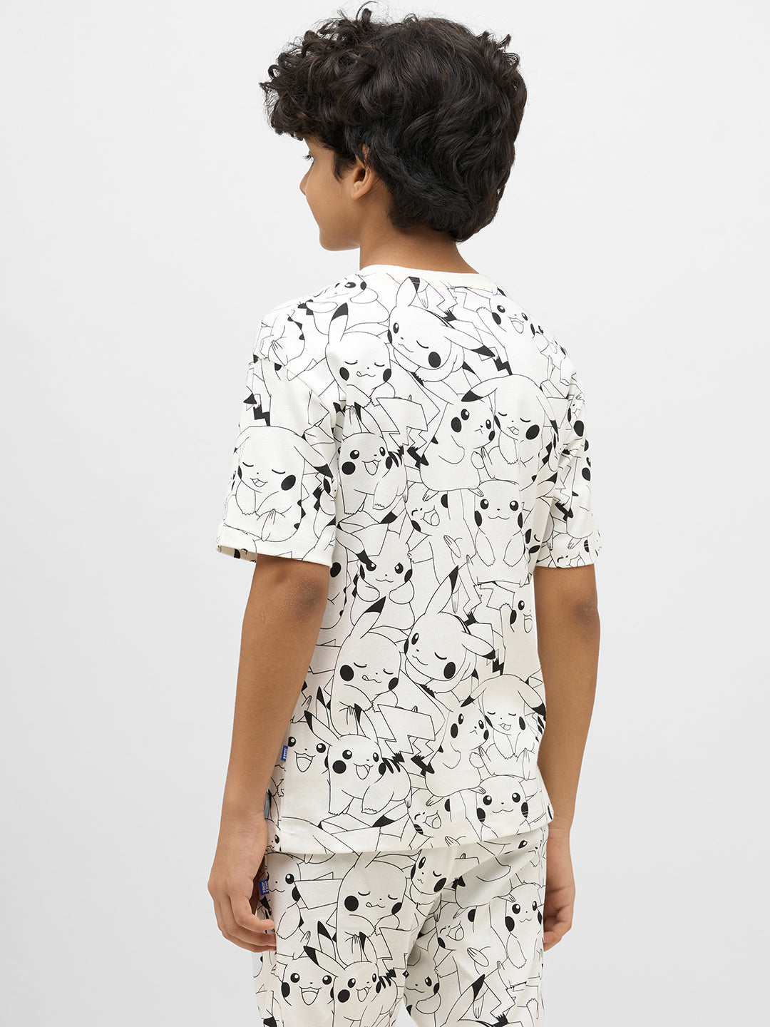 Boys Pikachu Print Cotton T-shirt