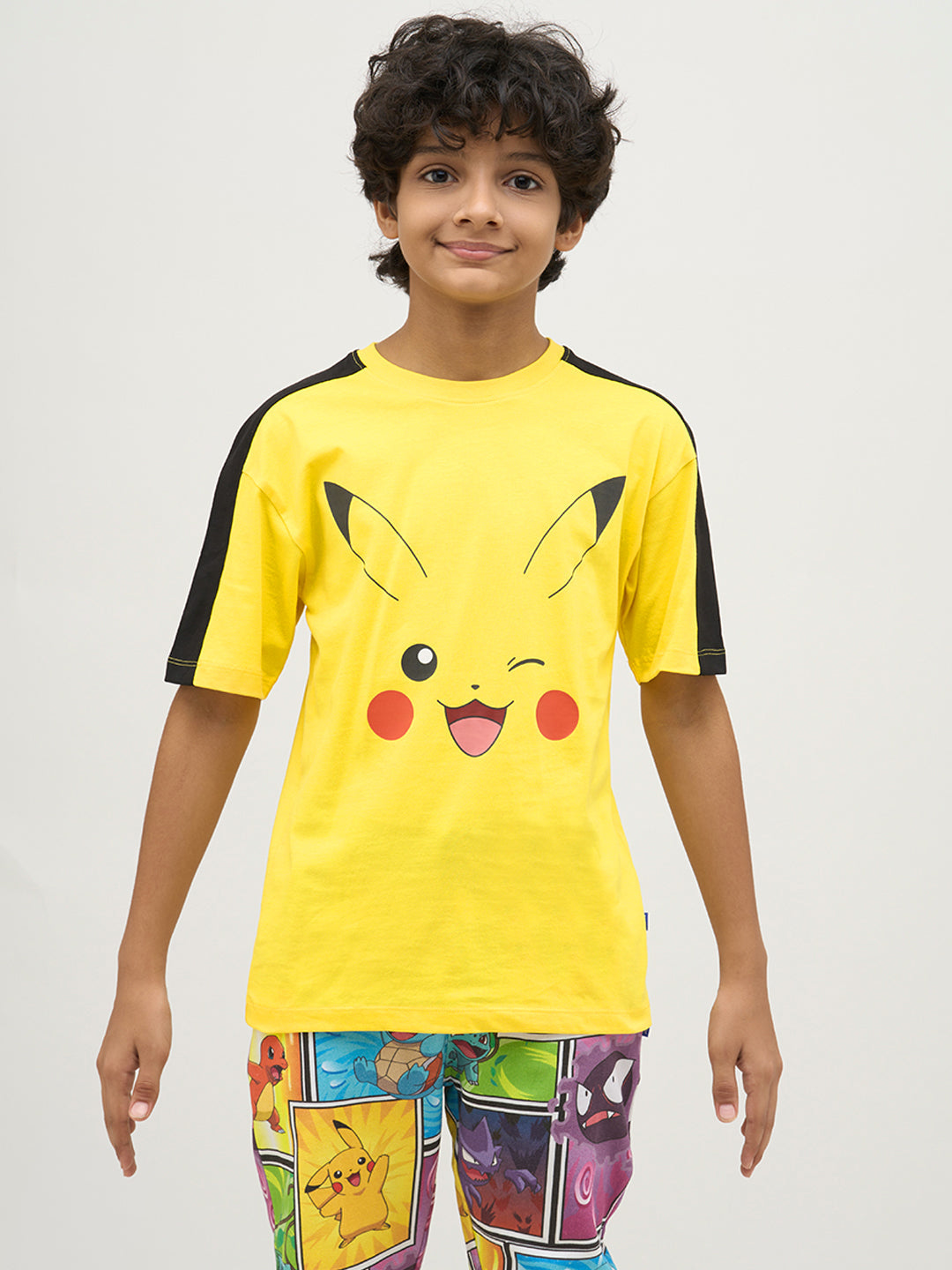 Boys Pikachu Wink Print T-shirt