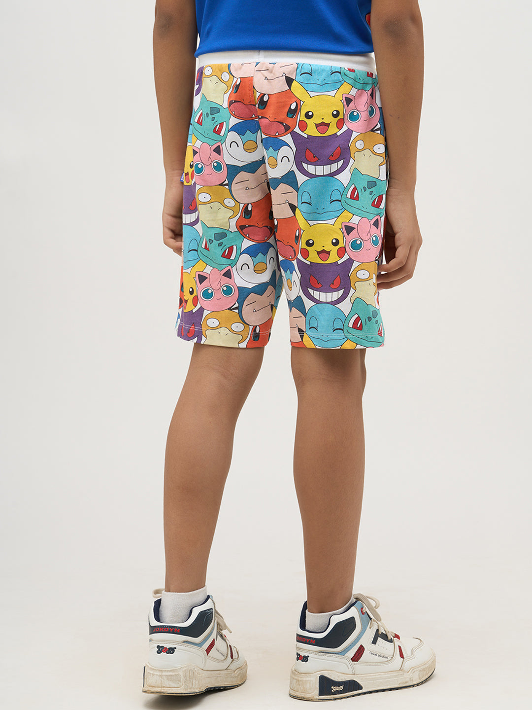 Boys Multi-Pokemon Faces Print Shorts