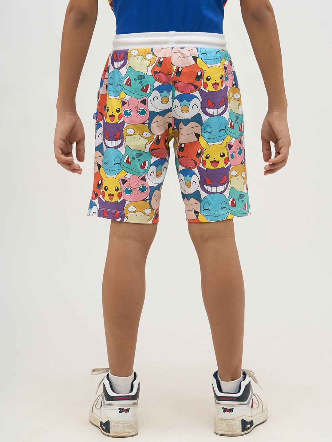 Boys Multi-Pokemon Faces Print Shorts
