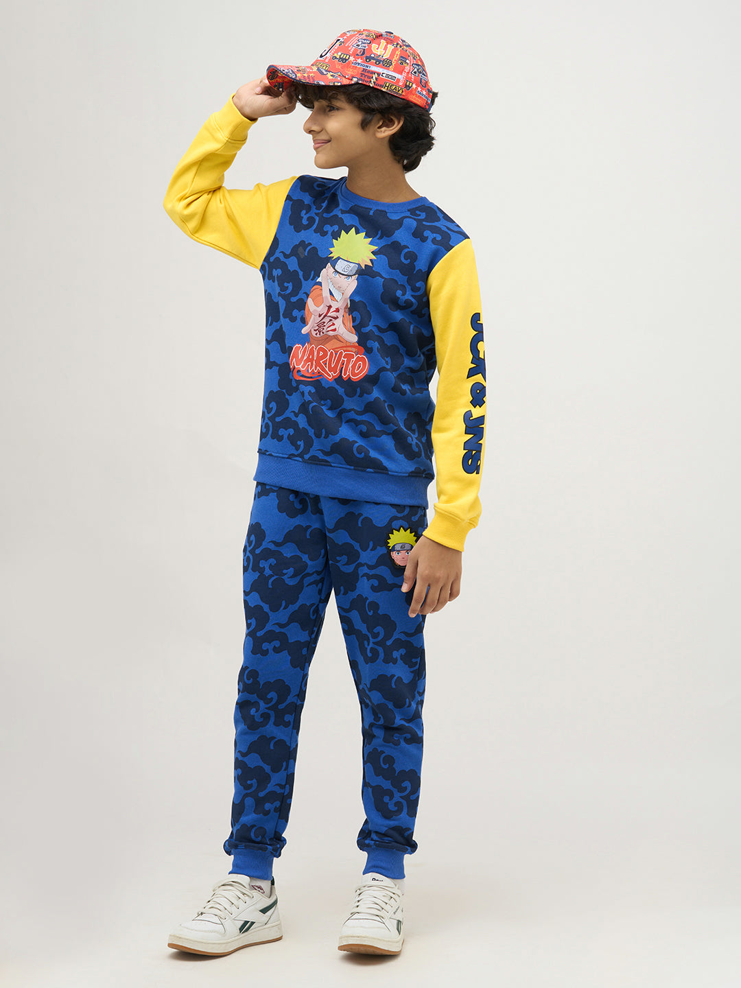 Boys Blue Naruto Printed Sweatpants