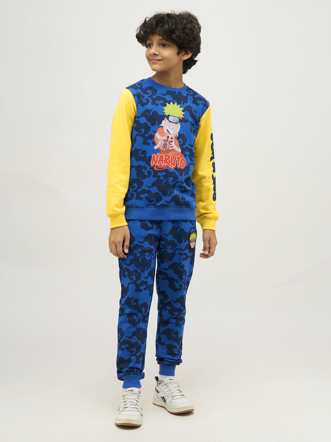 Boys Blue Naruto Printed Sweatpants