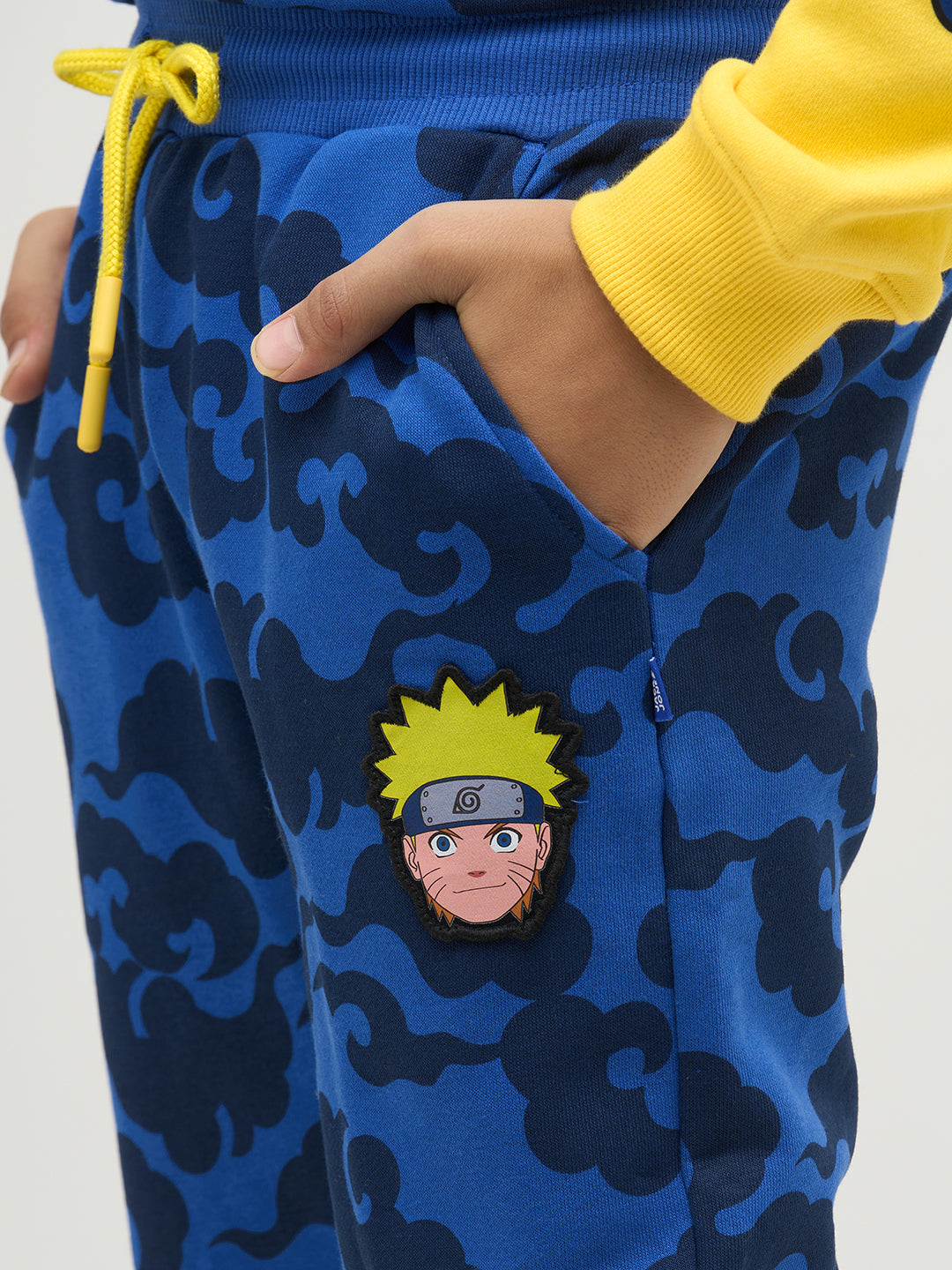 Boys Blue Naruto Printed Sweatpants