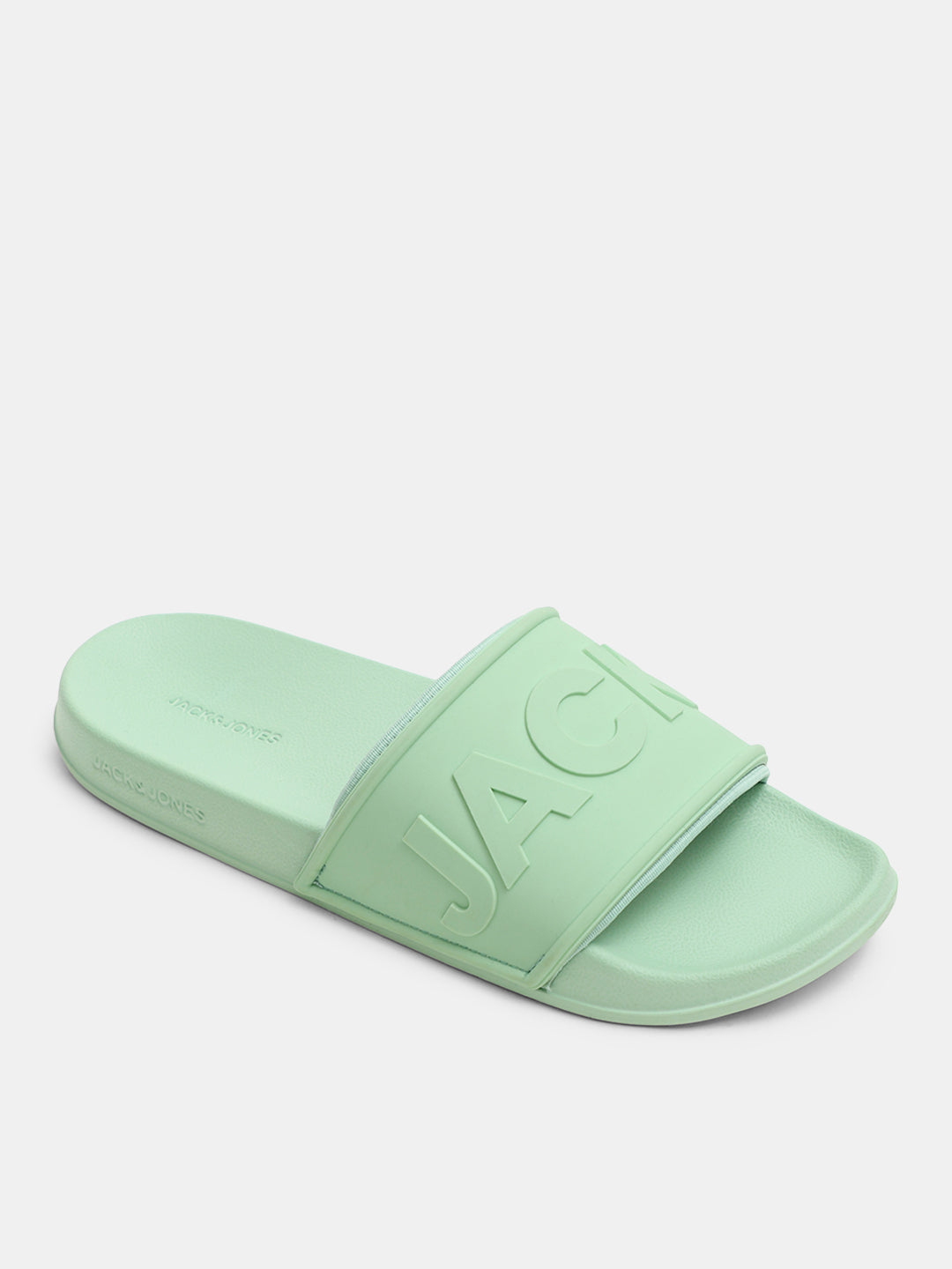 Green Embossed Logo Pool Sliders