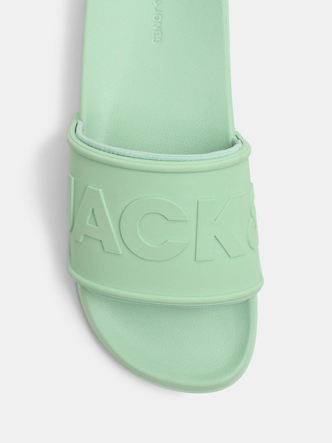 Green Embossed Logo Pool Sliders