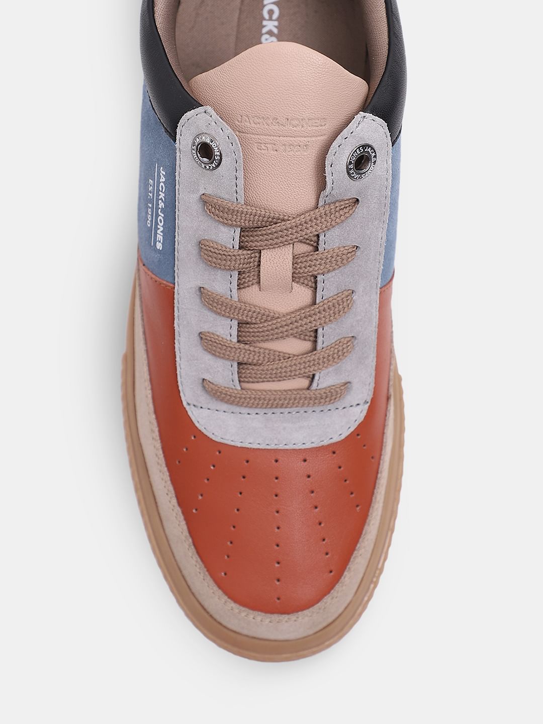 Multi-Colour Suede Lace Up Sneakers