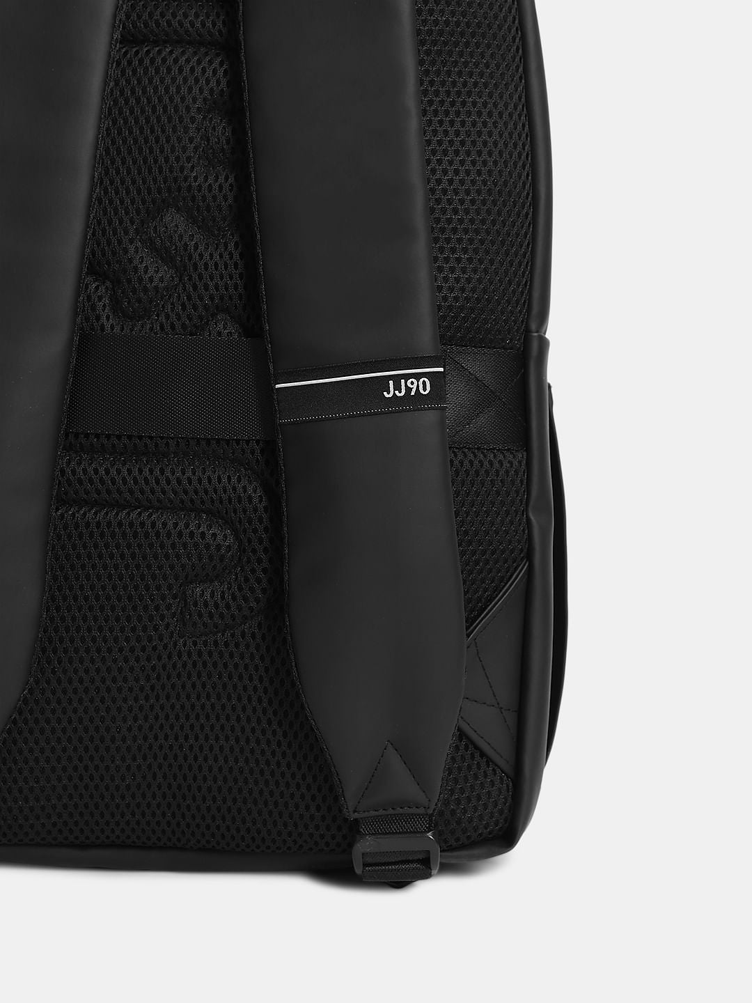 White Logo Print Colourblocked Backpack