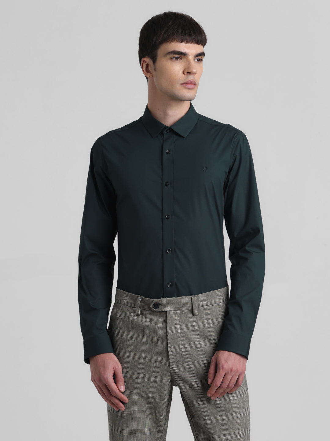 Dark Green Slim Fit Formal Shirt