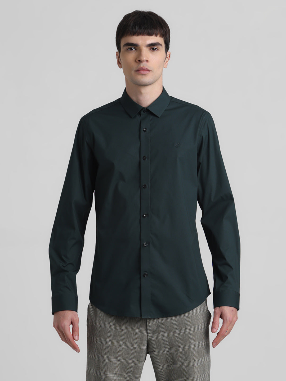 Dark Green Slim Fit Formal Shirt