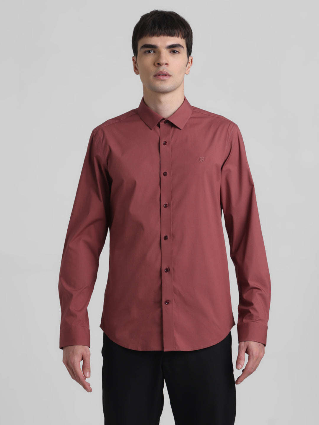 Brown Slim Fit Formal Shirt