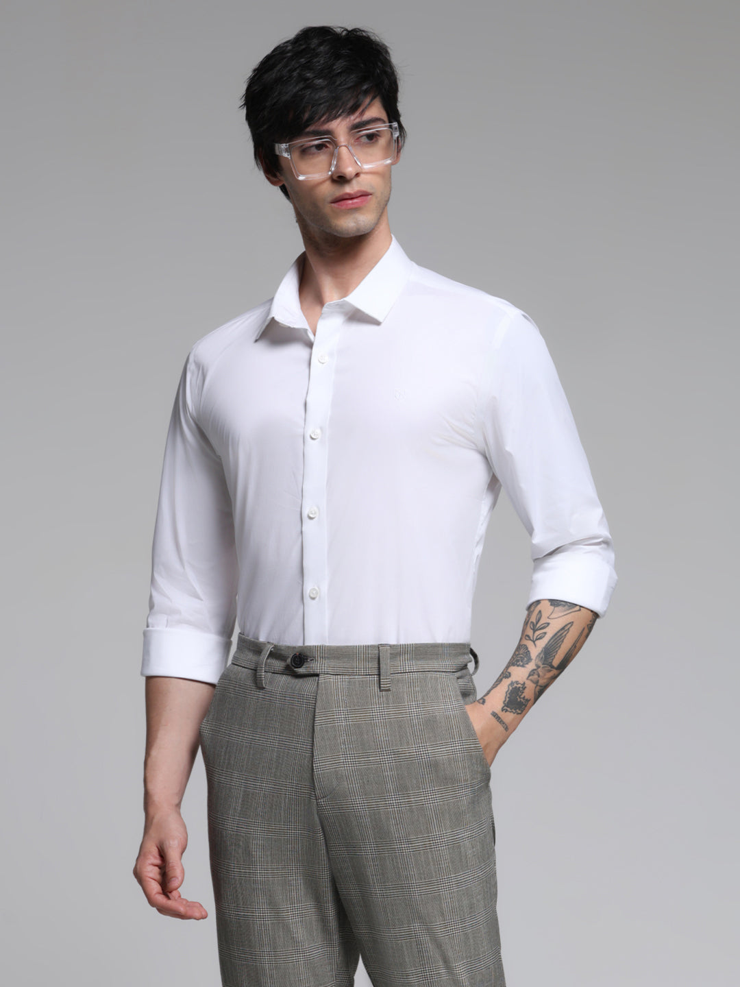 White Slim Fit Formal Shirt
