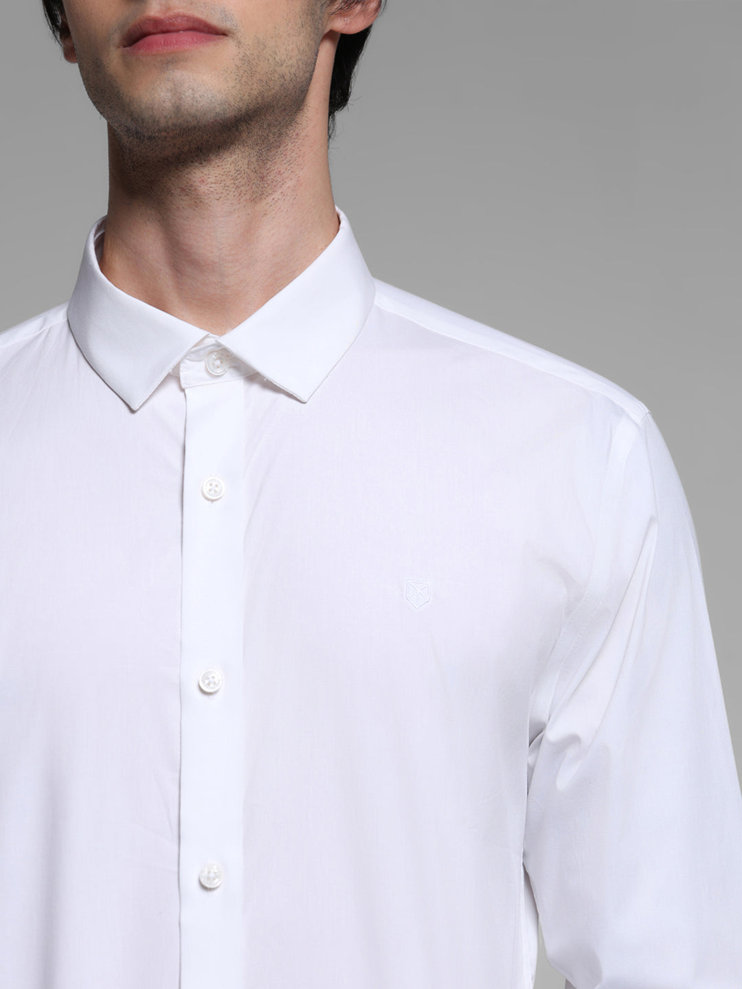 White Slim Fit Formal Shirt