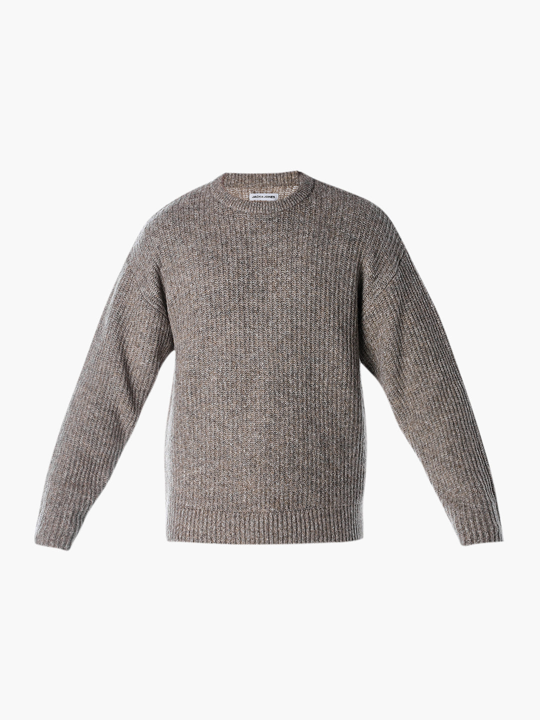 Beige Melange Relaxed Fit Knit
