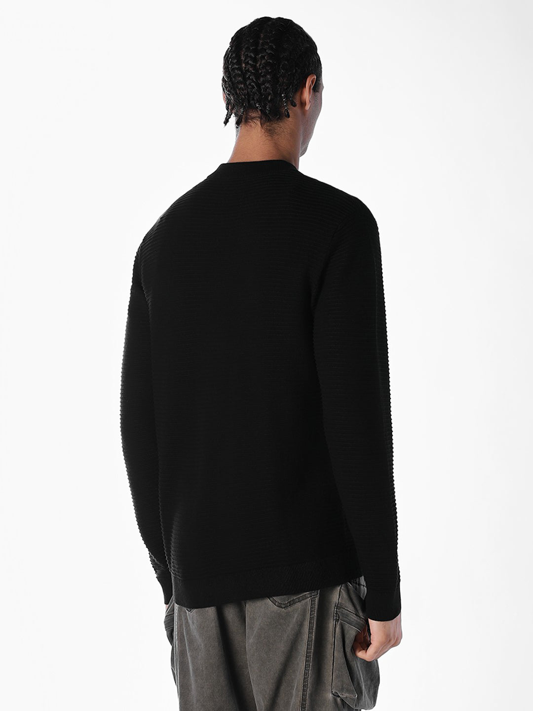 Black Zip-Up Cardigan