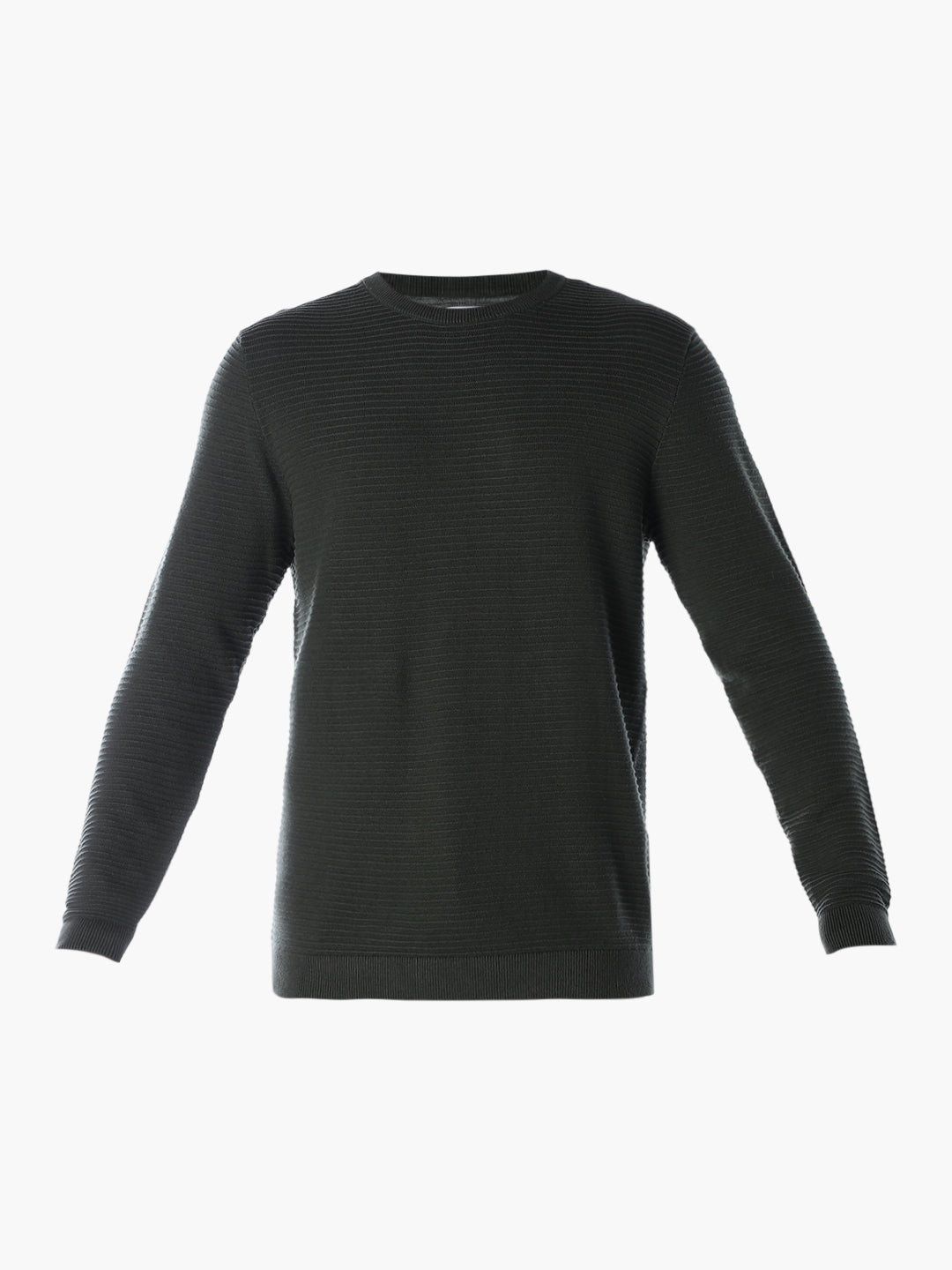Crew Neck Cotton Knit - Green