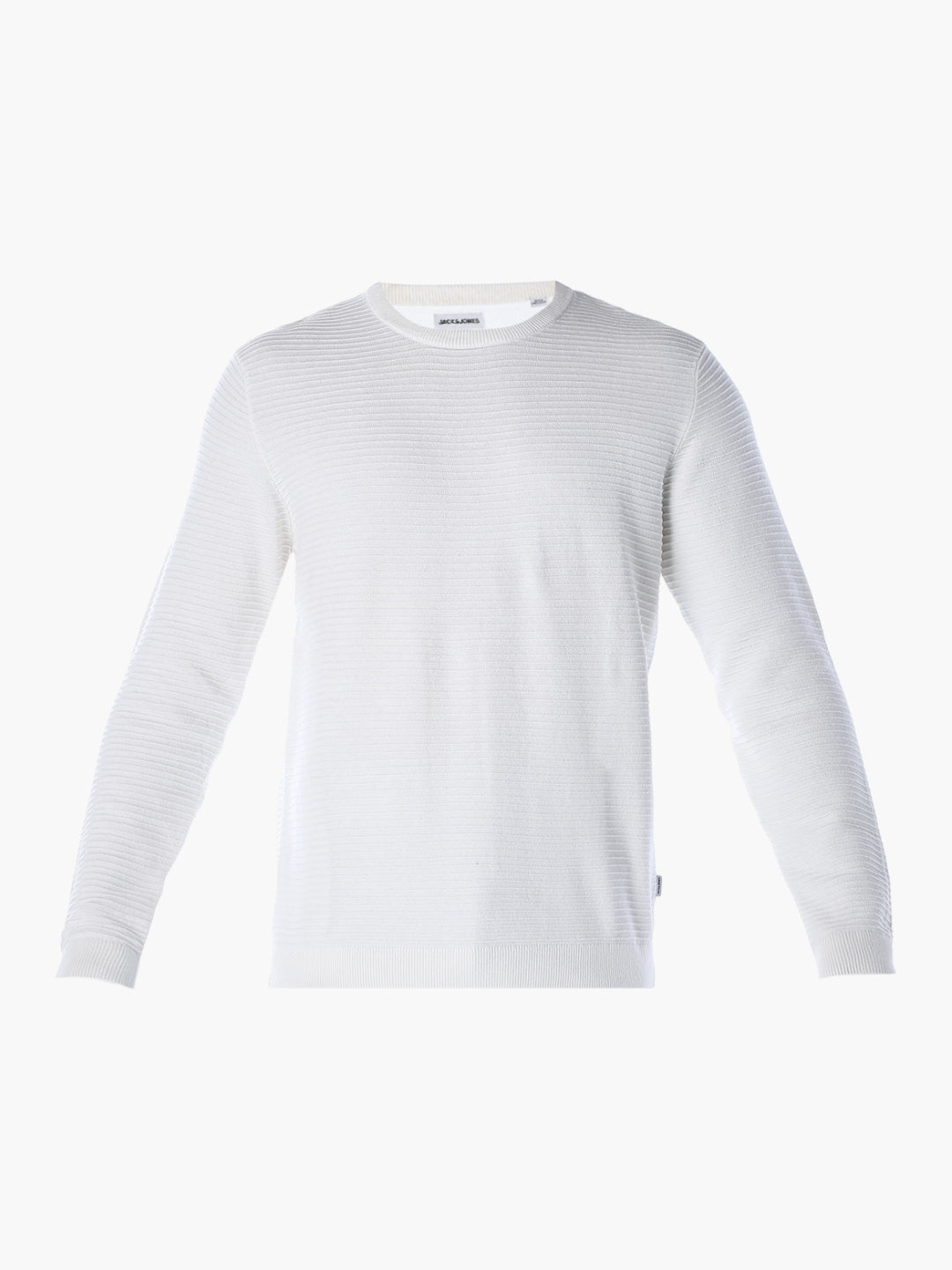 Crew Neck Cotton Knit - White