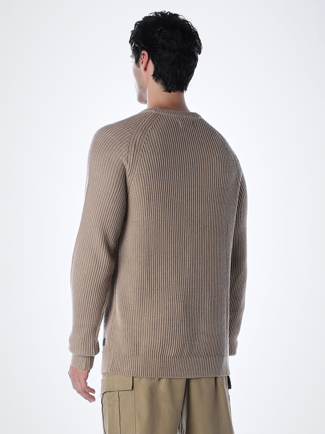 Beige Relaxed Fit Pullover