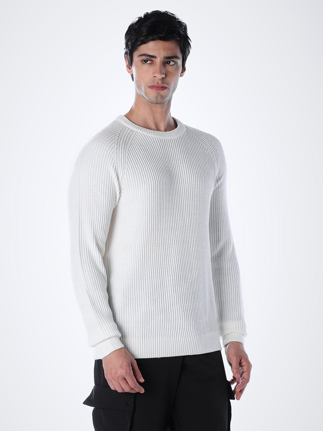 White Relaxed Fit Pullover
