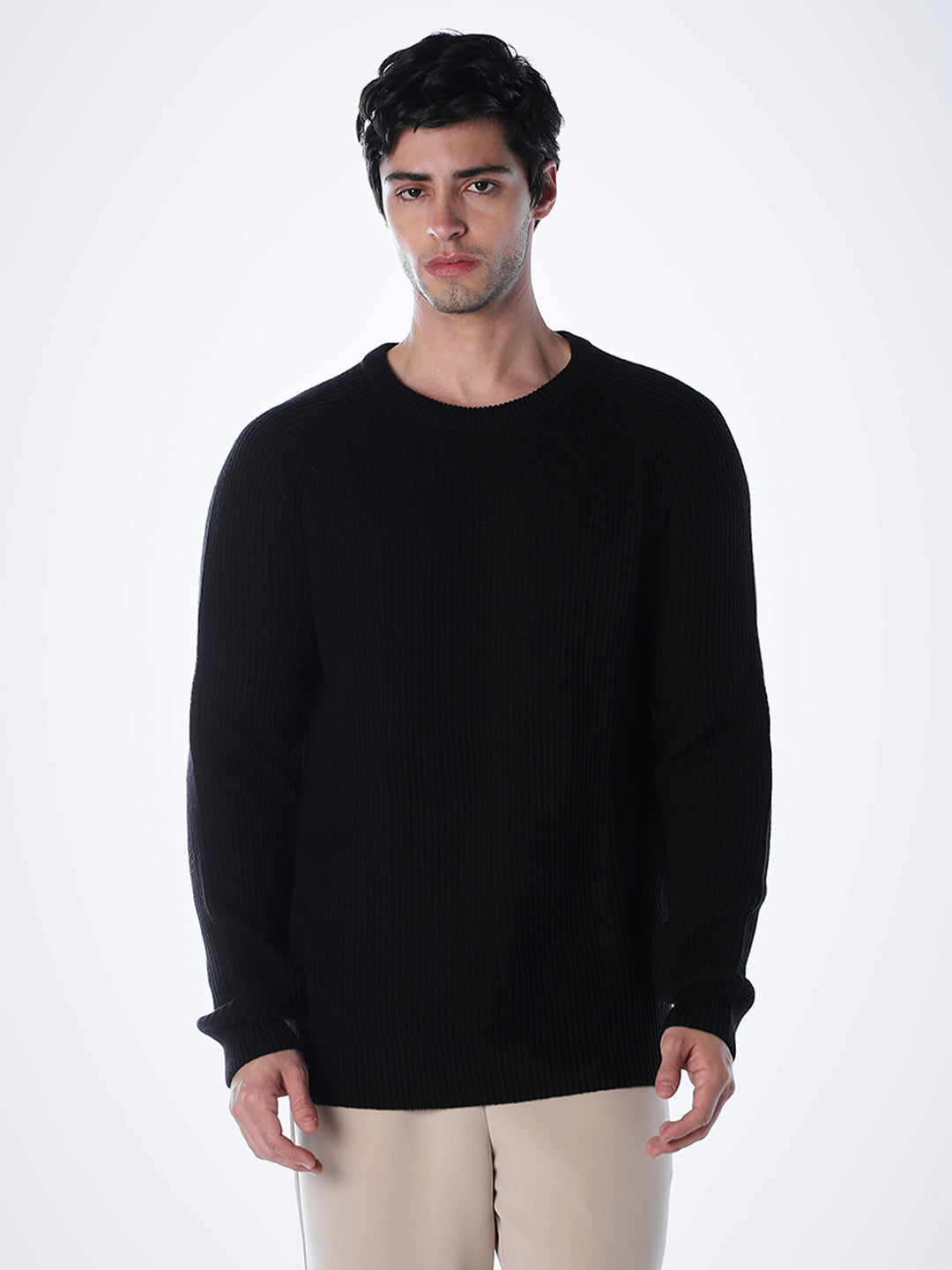 Black Relaxed Fit Pullover