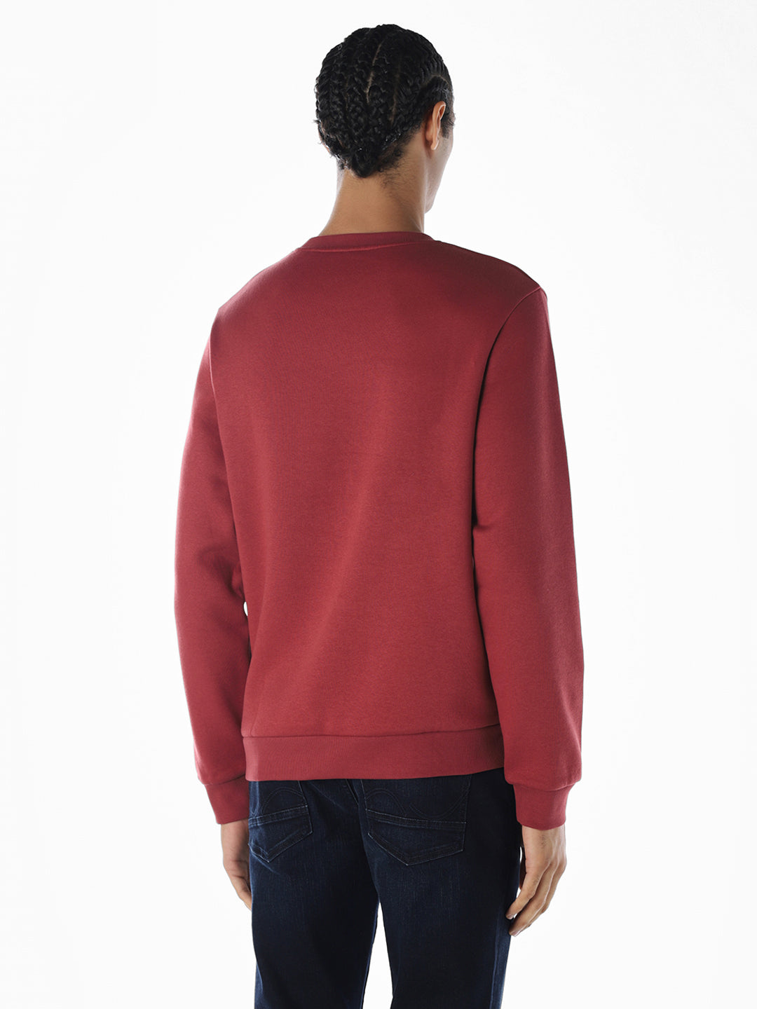 Reindeer X-Mas Printed Sweatshirt - Red