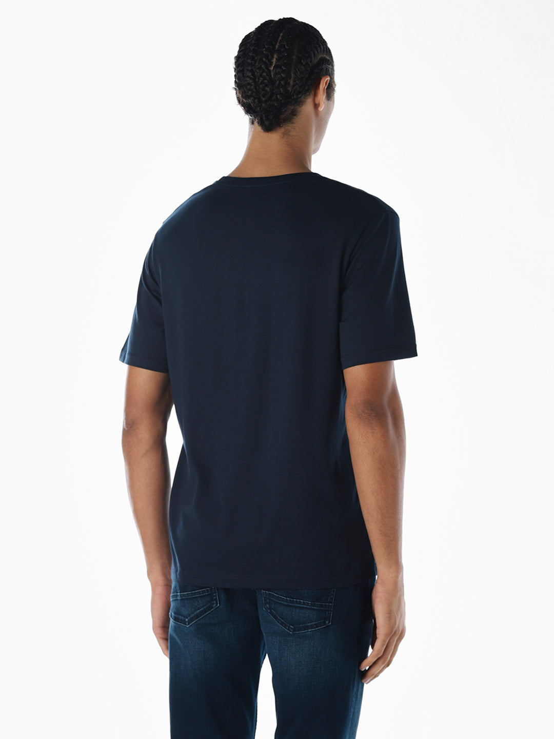 Reindeer X-Mas Printed T-shirt - Blue