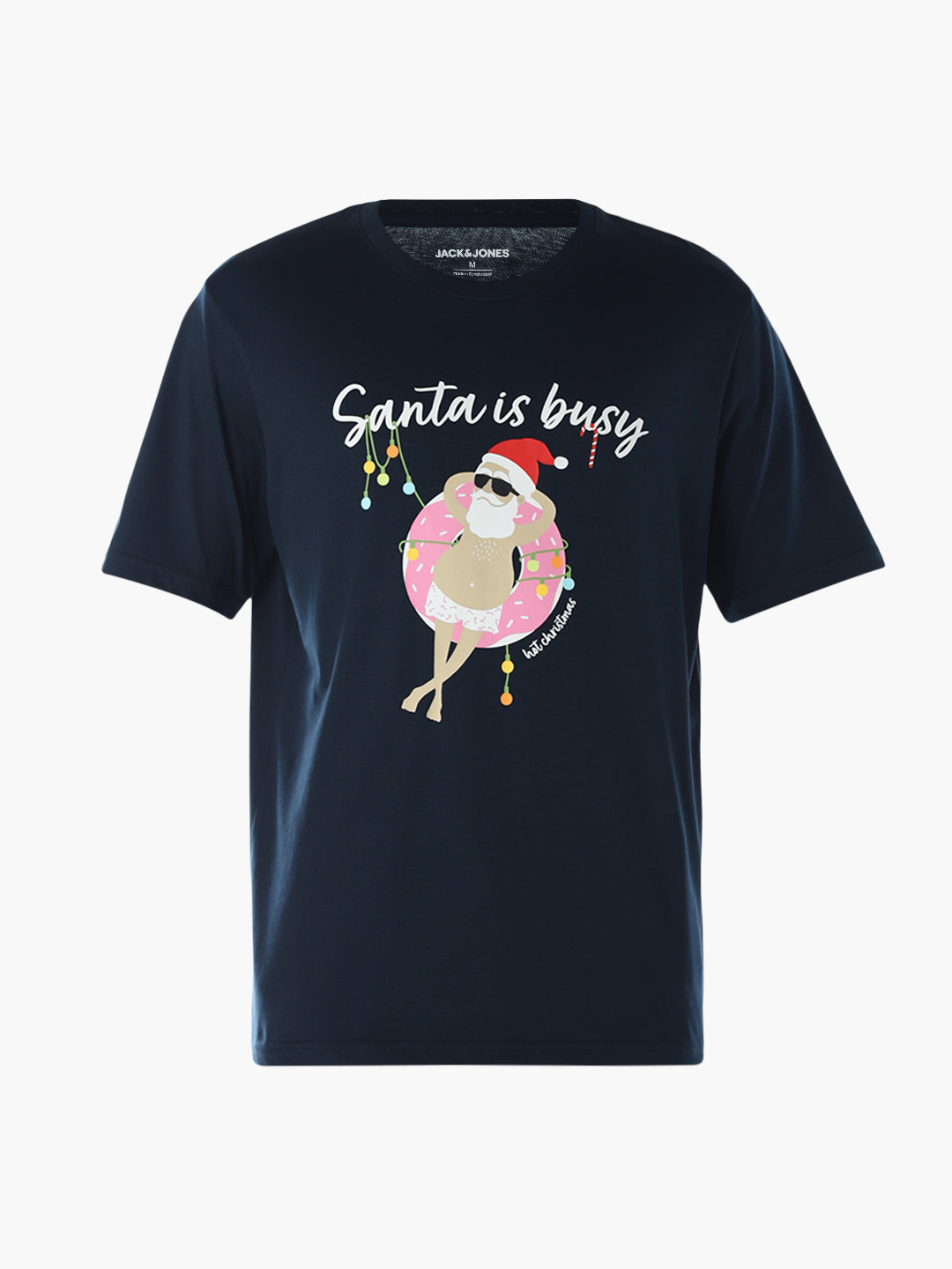 Reindeer X-Mas Printed T-shirt - Blue