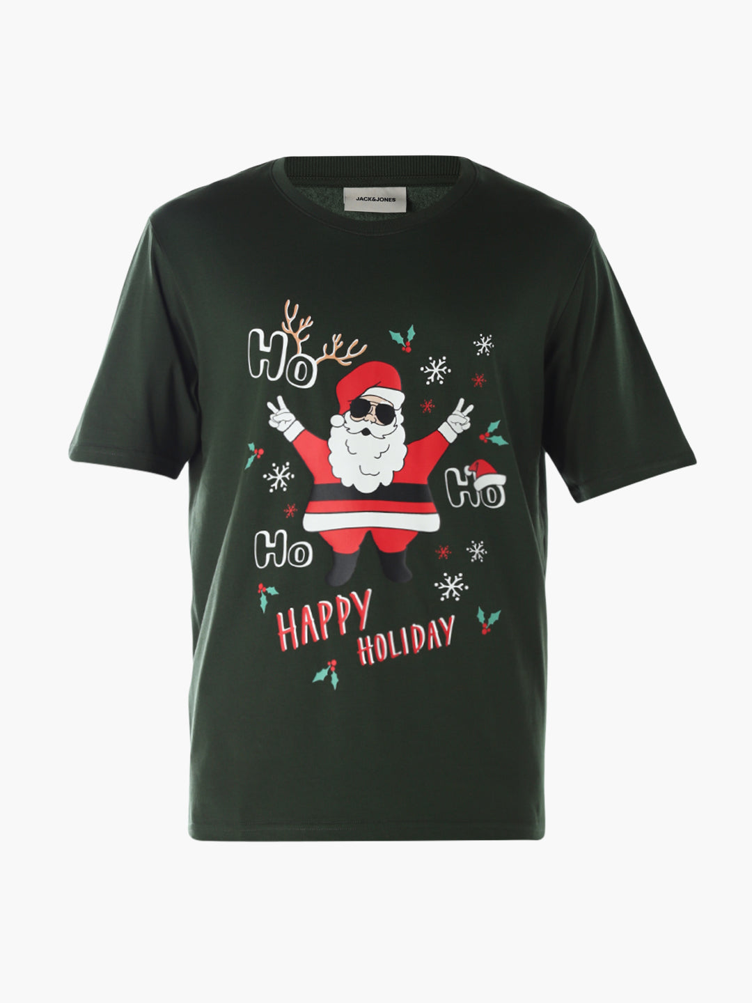 Santa X-Mas Printed T-shirt - Green
