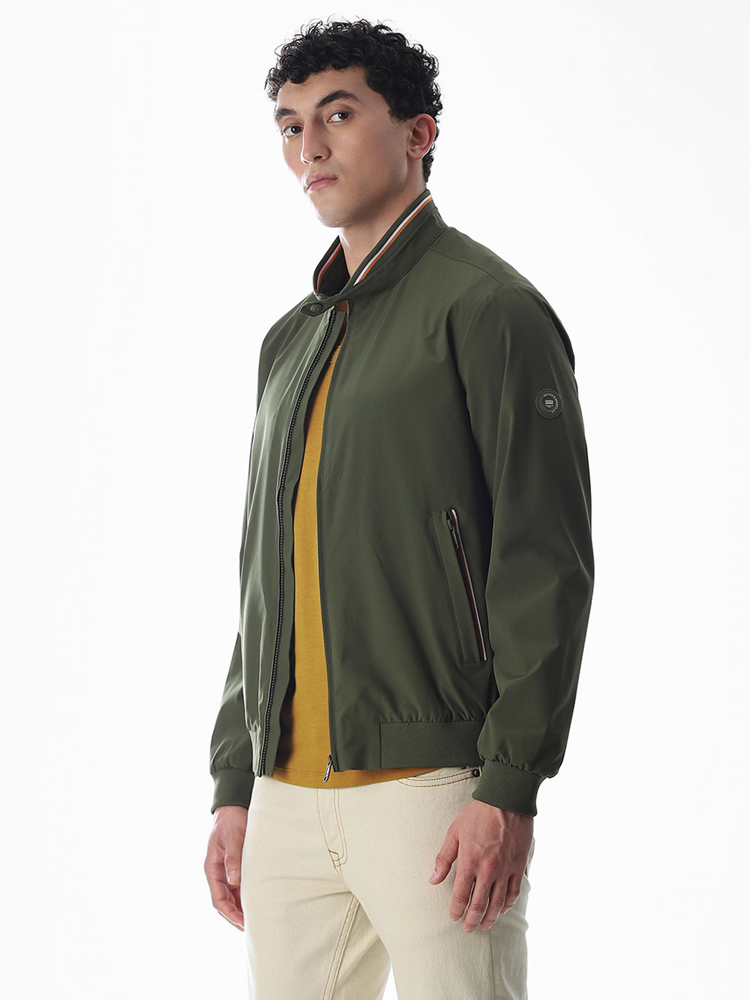 Regular Fit Bomber Jacket - Green