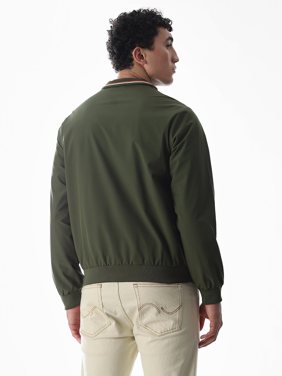 Regular Fit Bomber Jacket - Green