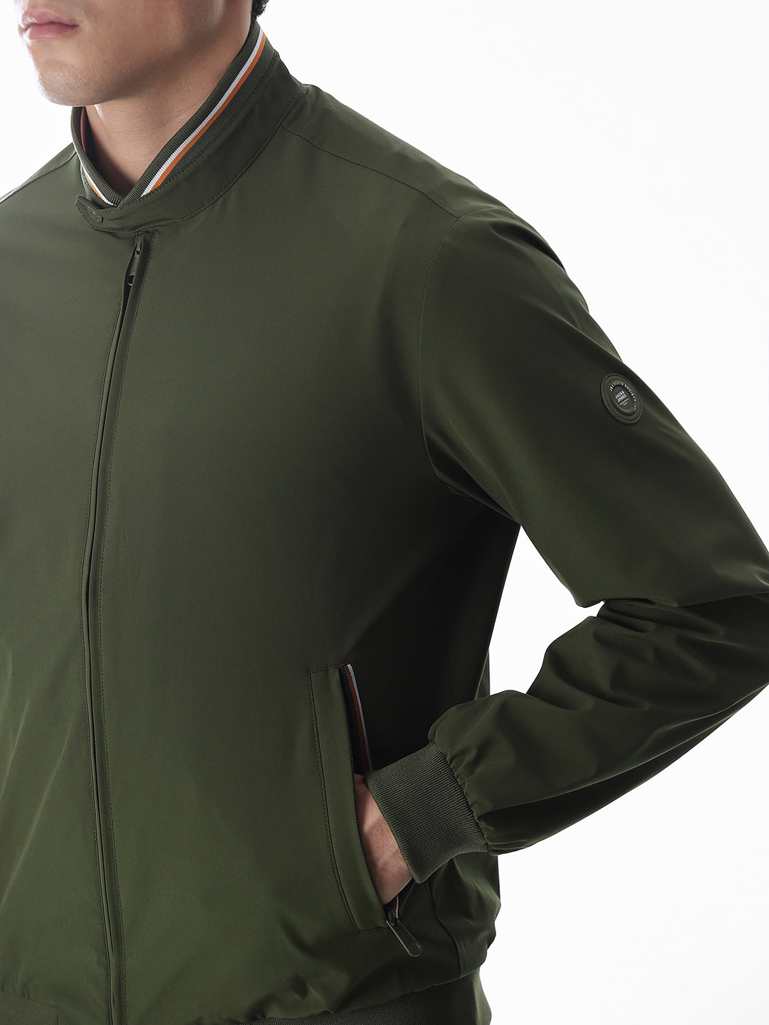 Regular Fit Bomber Jacket - Green