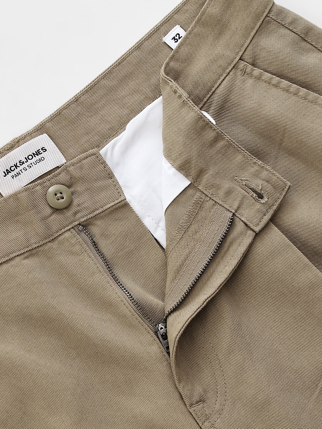 Brown Loose Fit Cotton Chinos