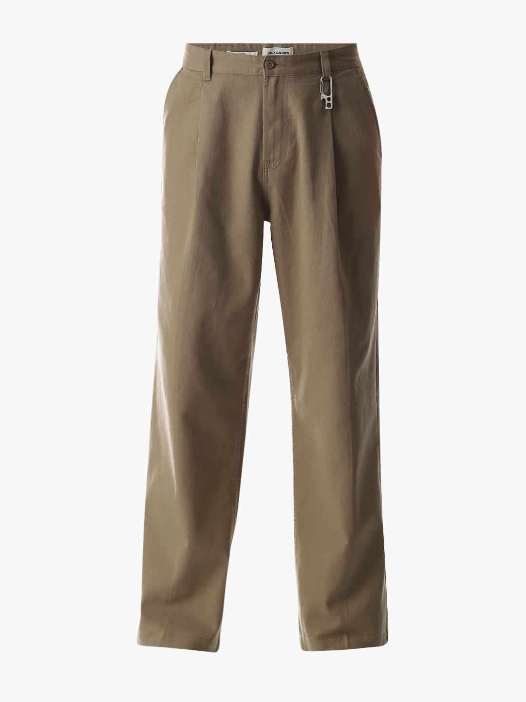 Brown Loose Fit Cotton Chinos