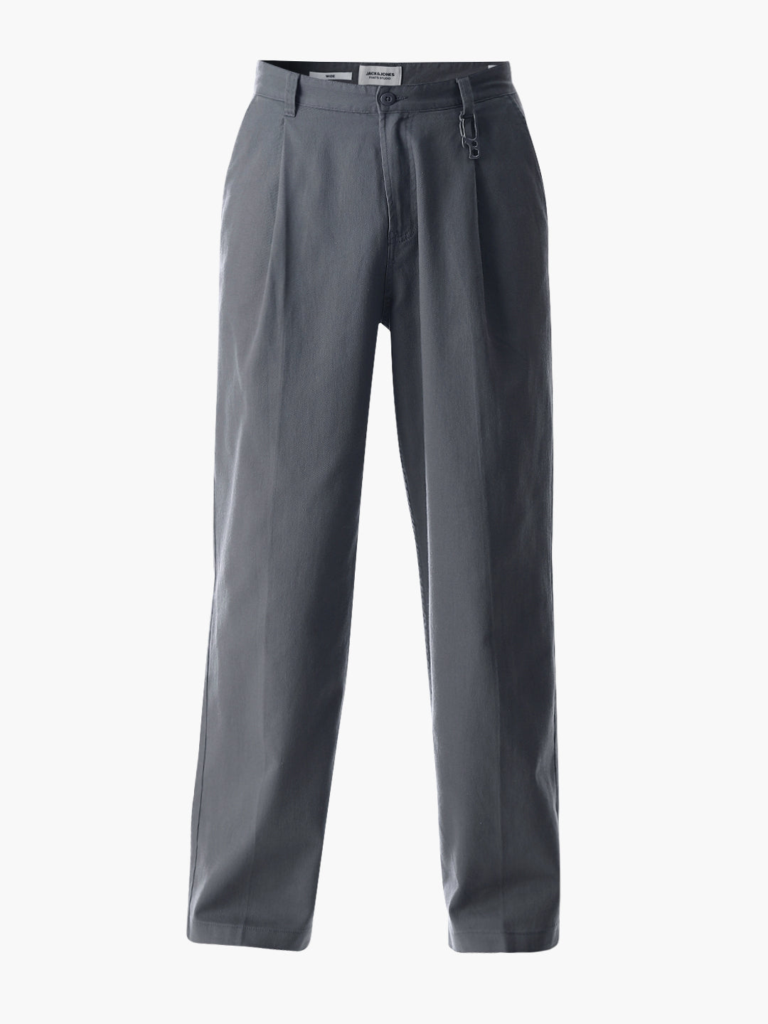 Grey Loose Fit Cotton Chinos
