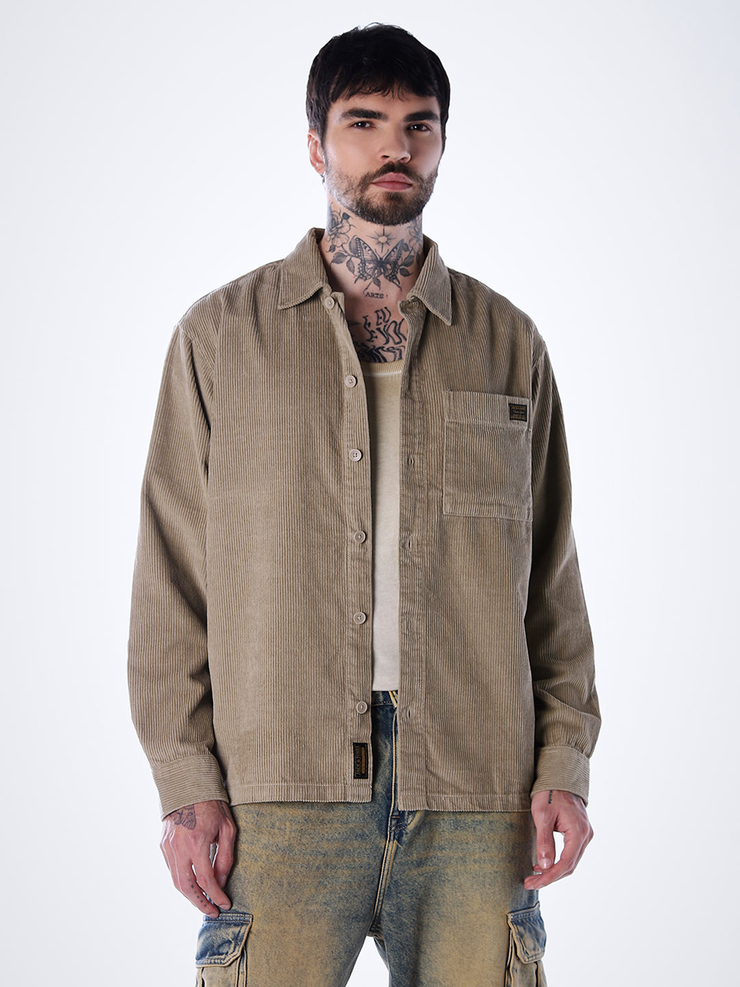 Corduroy Overshirt - Brown
