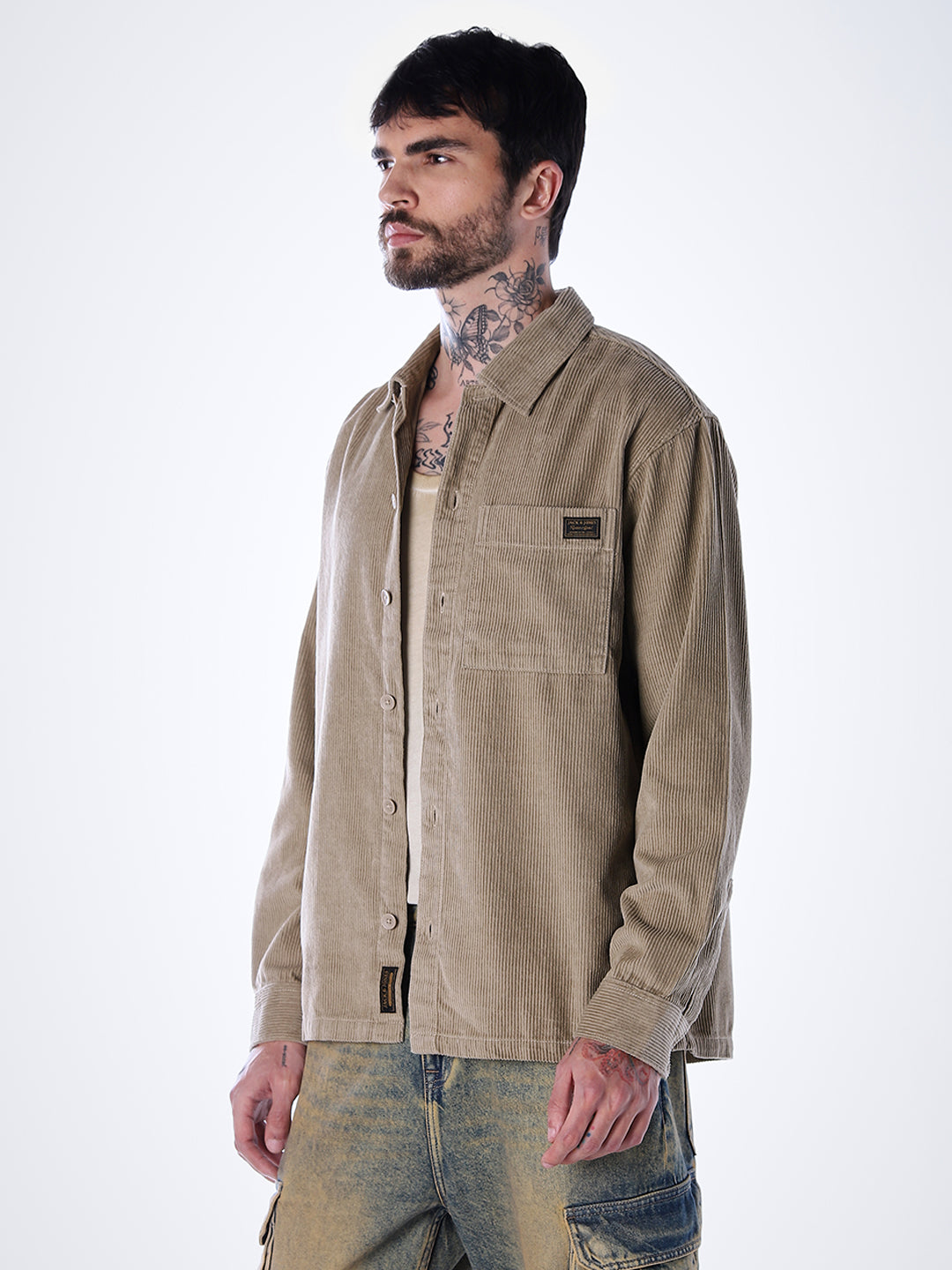 Corduroy Overshirt - Brown