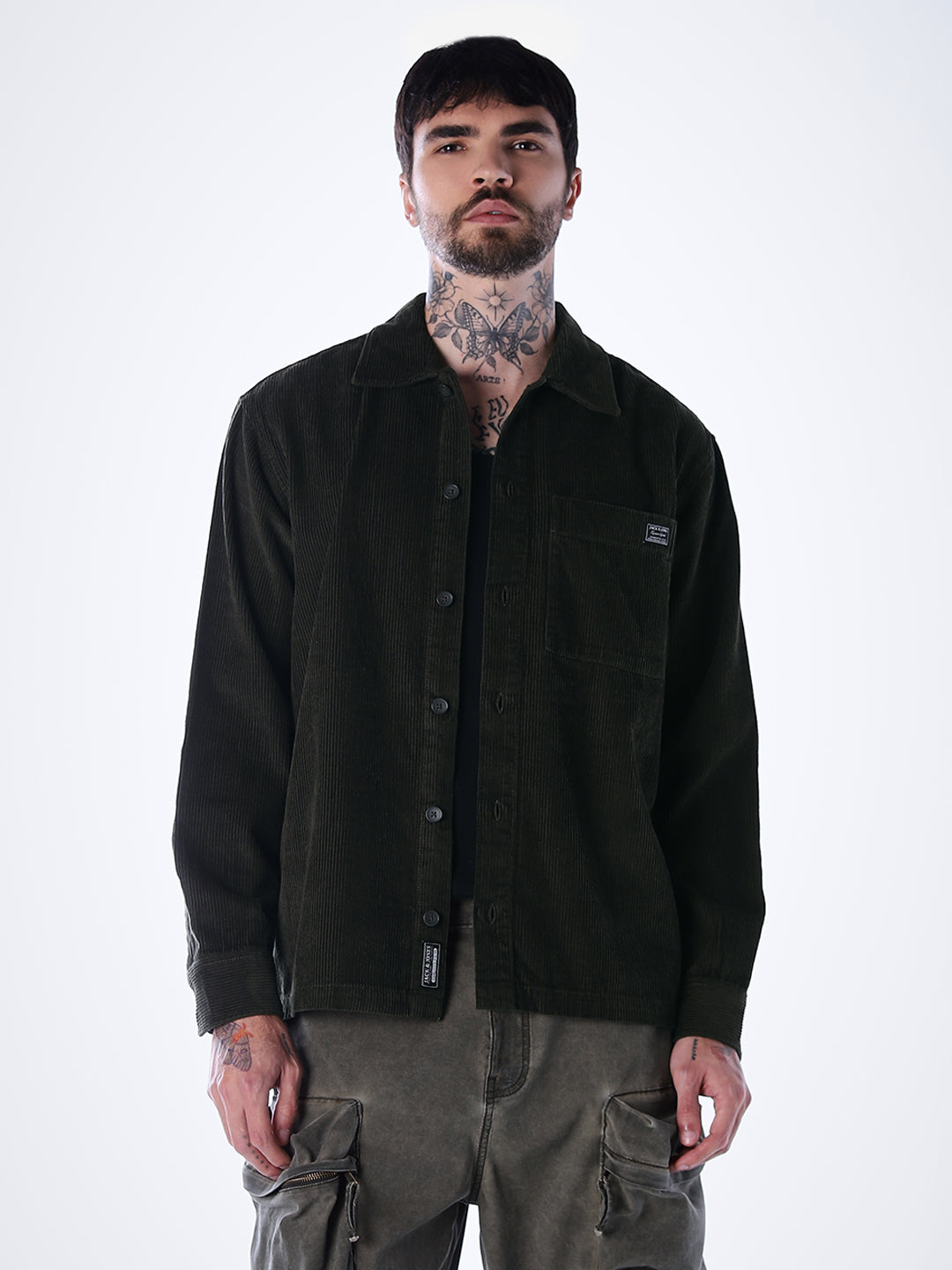 Corduroy Overshirt - Green