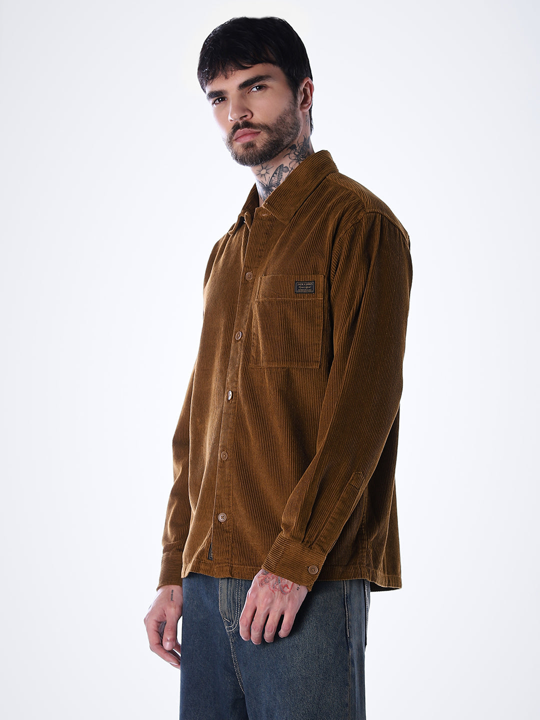 Corduroy Overshirt - Dark Brown