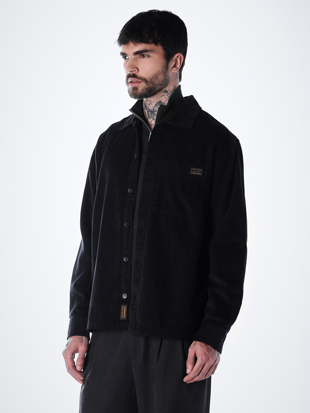 Corduroy Overshirt - Black