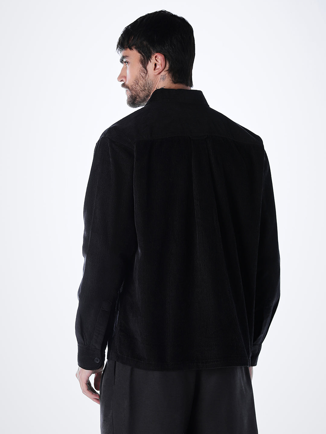 Corduroy Overshirt - Black