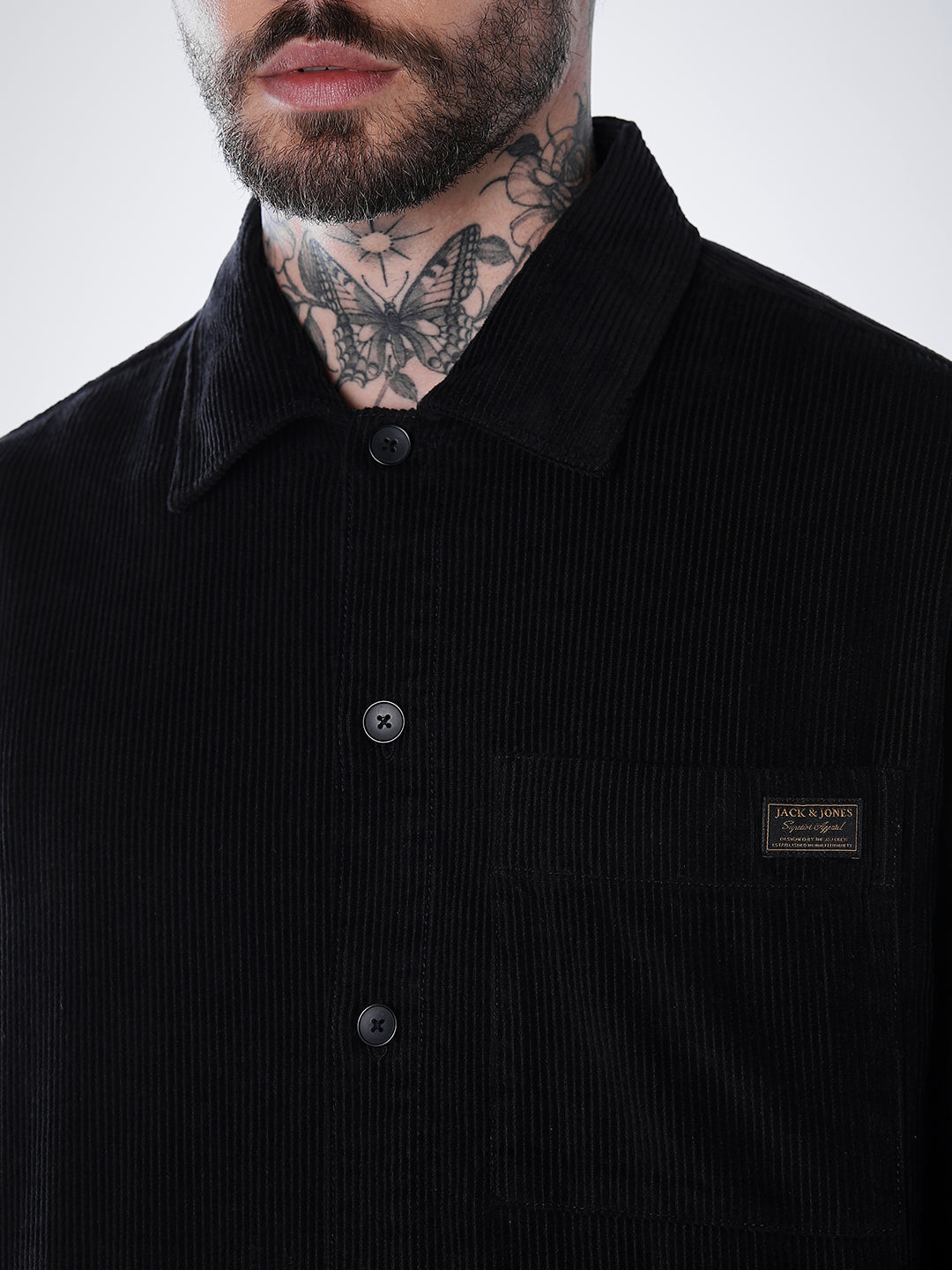 Corduroy Overshirt - Black
