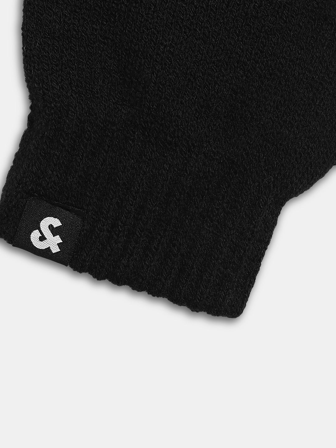 Black Knitted Gloves