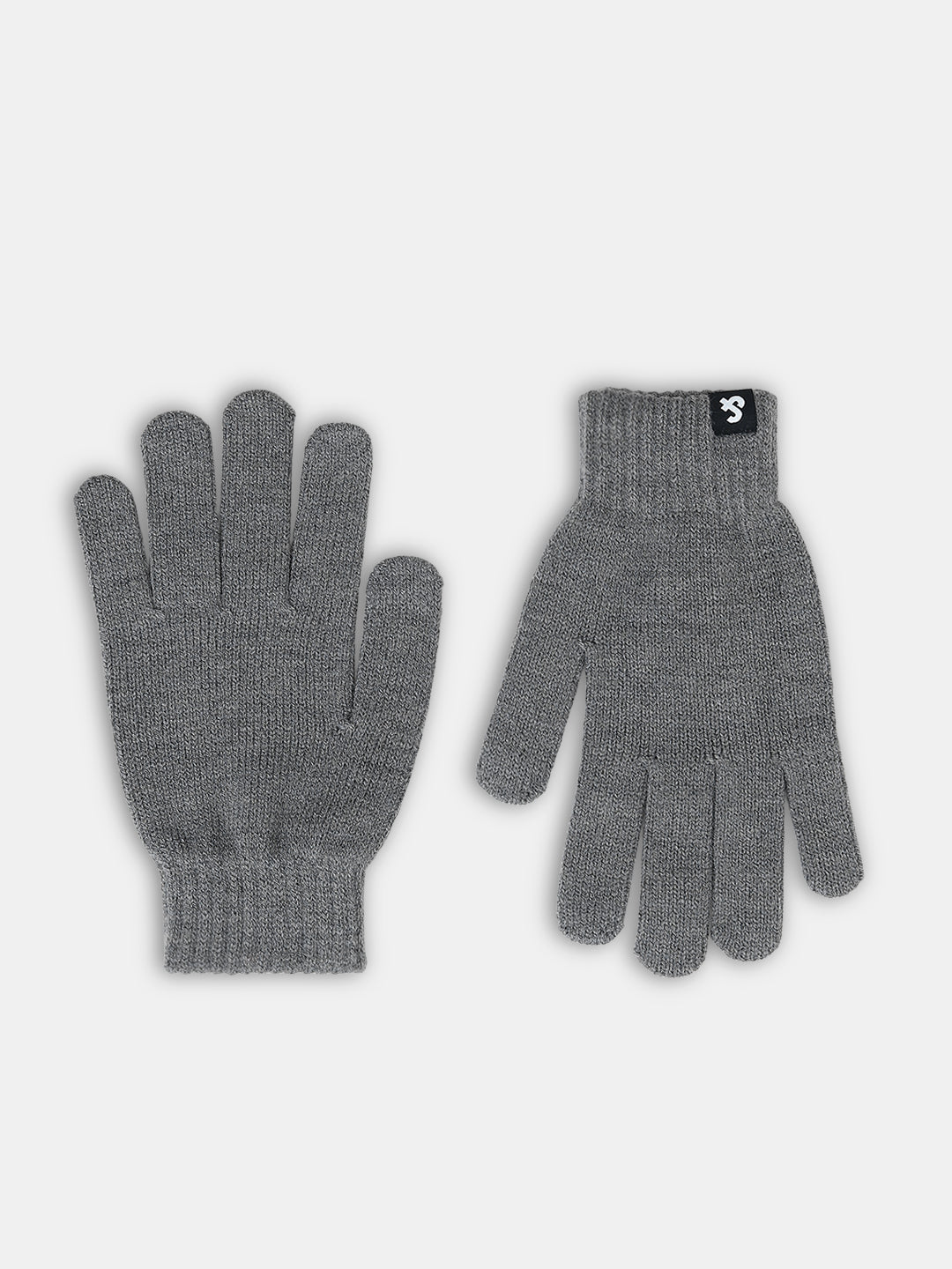 Grey Knitted Gloves