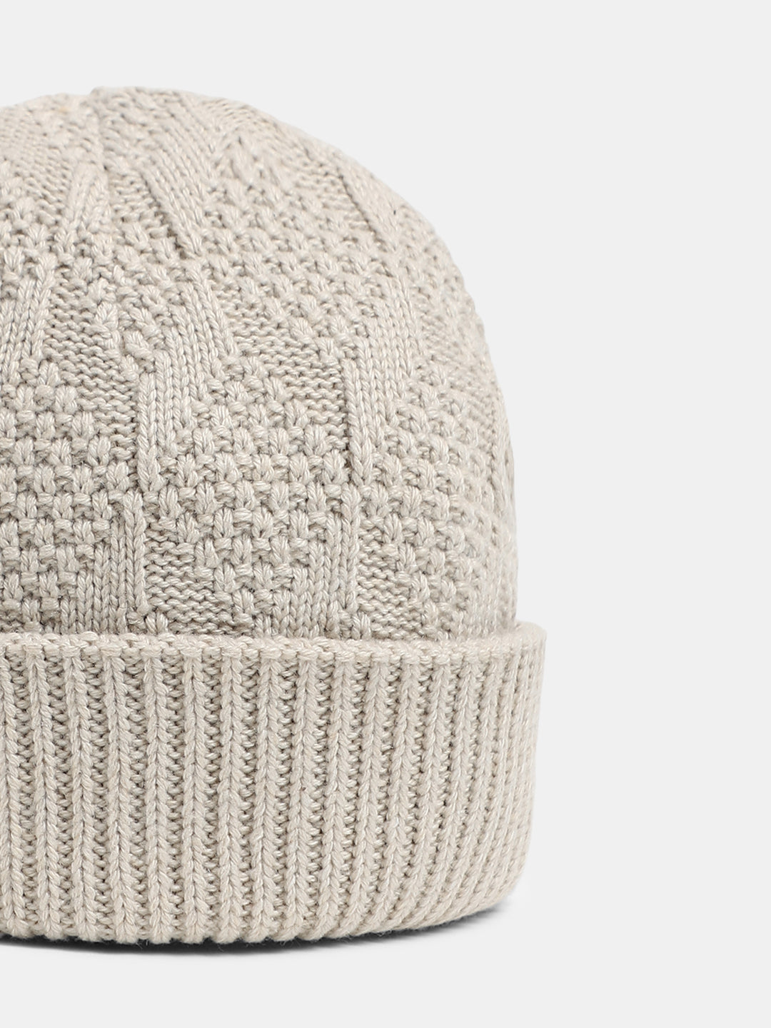 Beige Short Beanie