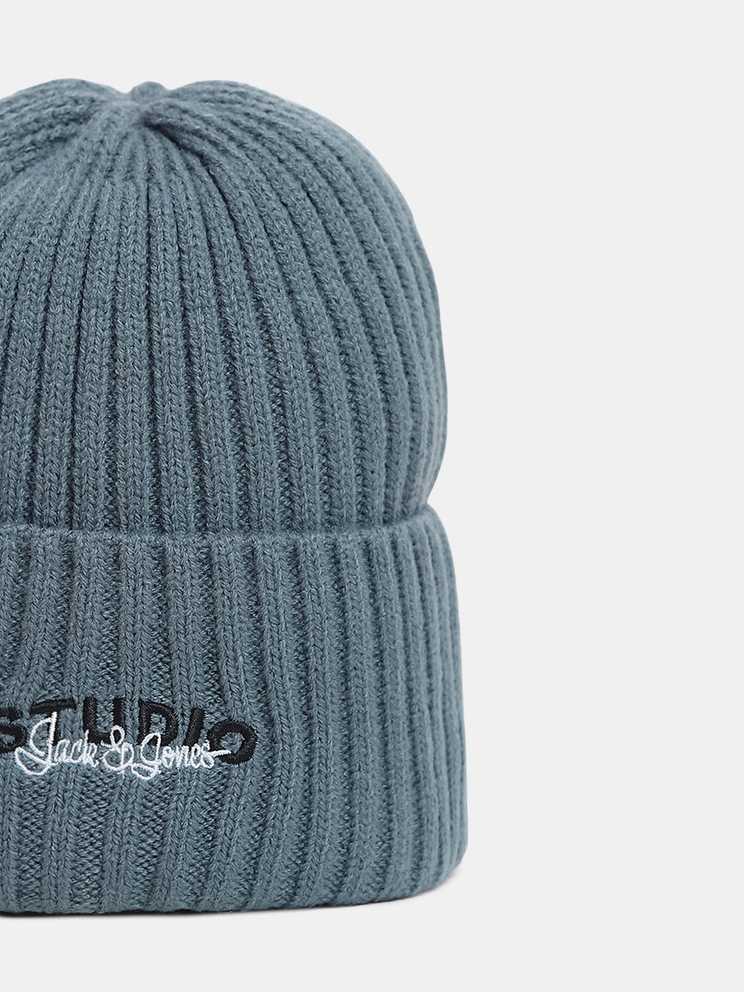 Grey Acrylic Knitted Beanie