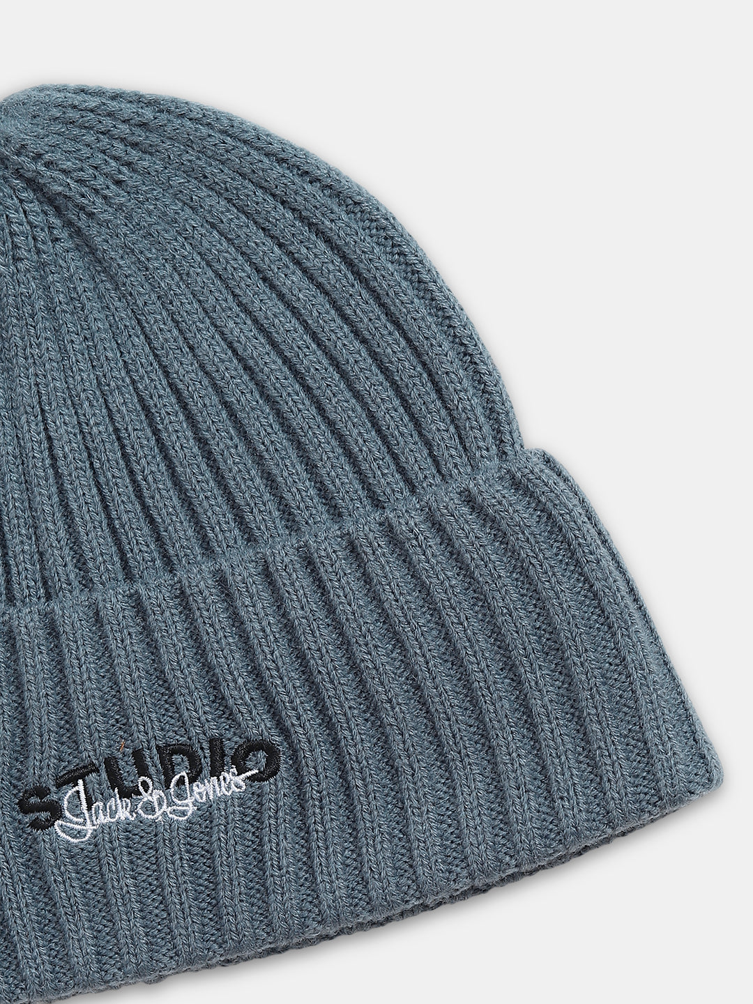 Grey Acrylic Knitted Beanie