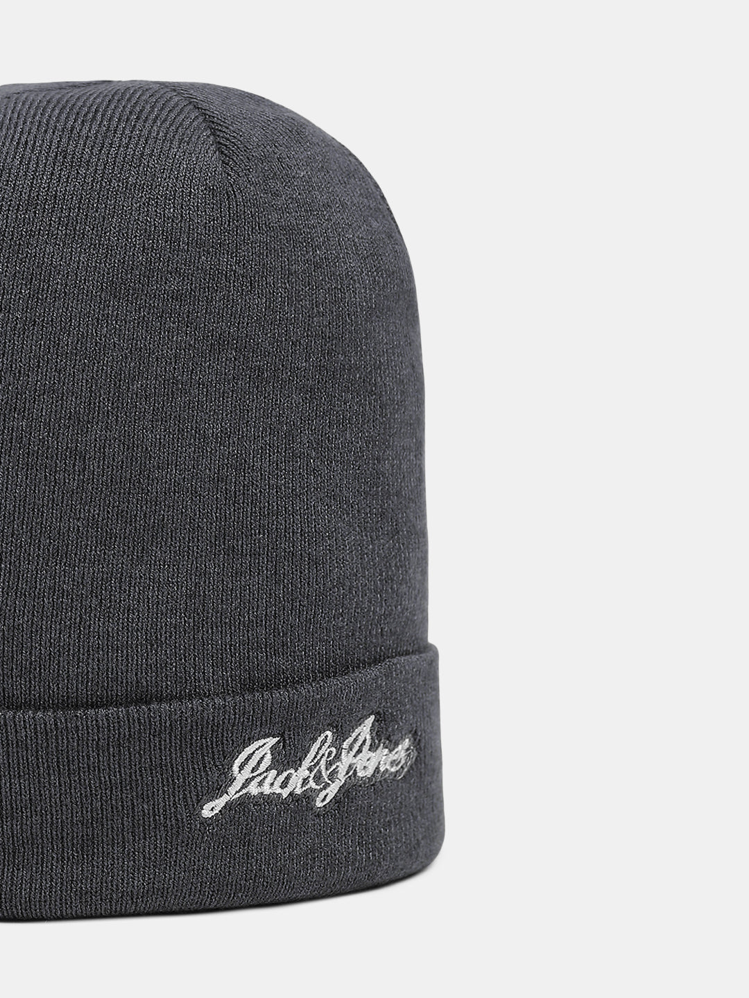 Dark Grey Viscose Blend Beanie